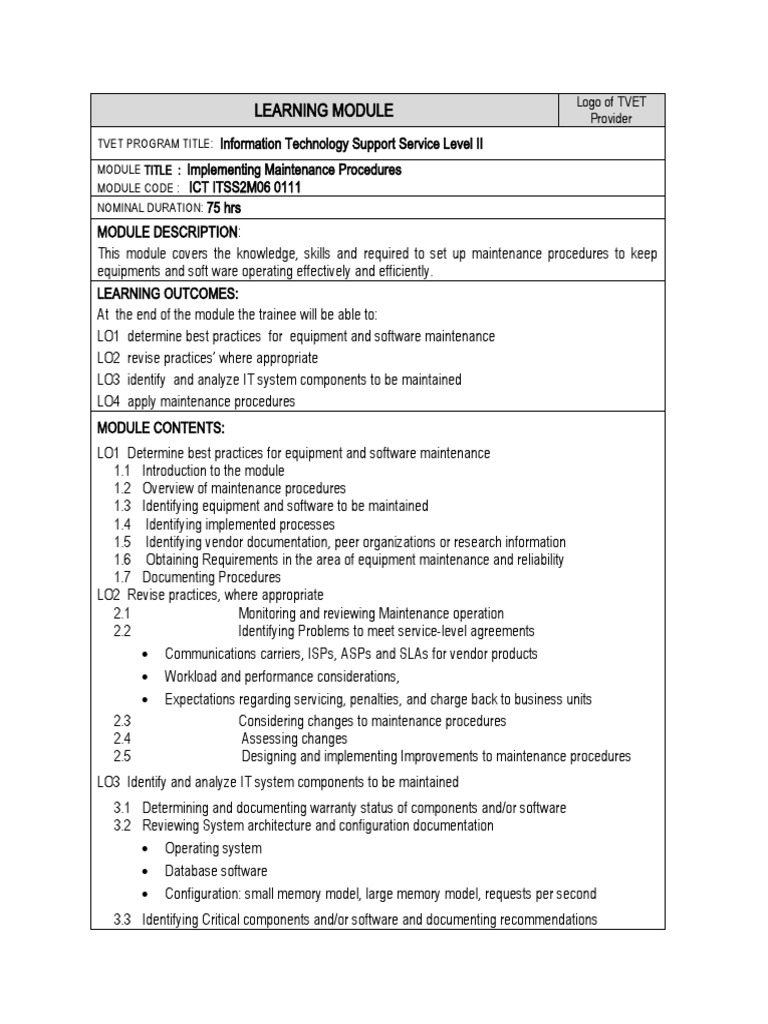 Learning Module | PDF