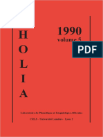 Pholia Vol 5 (PHOnétique Et À La LInguistique Africaine) (Etc.)