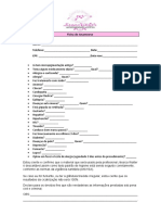 Ficha de Anamnese Micropigmentação