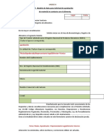 Modelo Nota Solicitud de Aprobacion de Material en Contacto Con Alimento - Anexo II