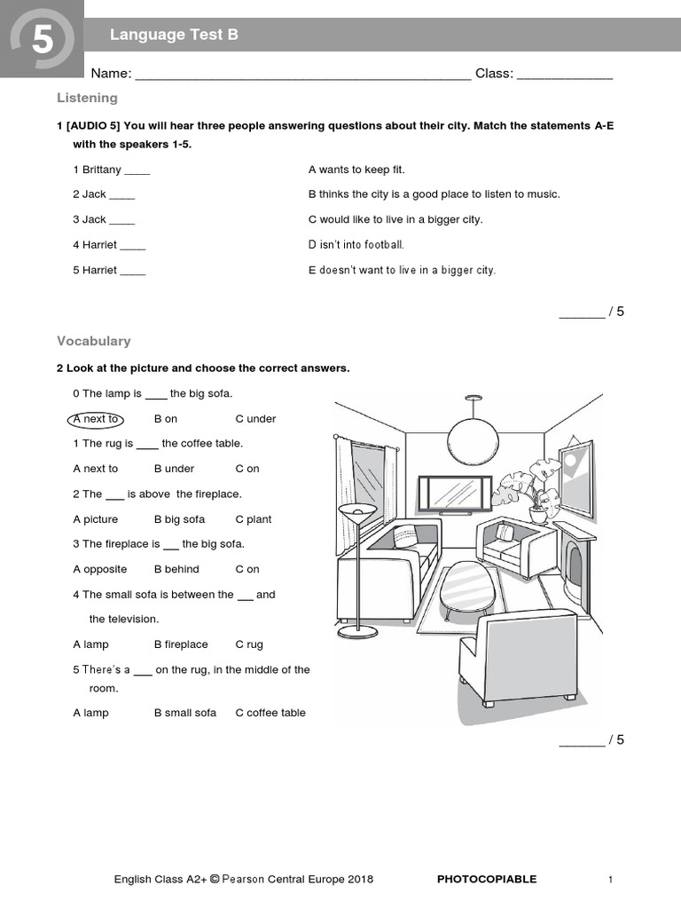 ECA2+ - Tests - Language Test 5B - 2018 | PDF | Language Arts ...