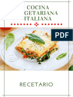 Recetario Cocina Italiana Vegetariana