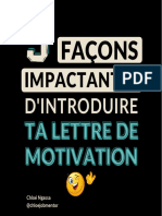 Comment Introduire Ta Lettre de Motivation