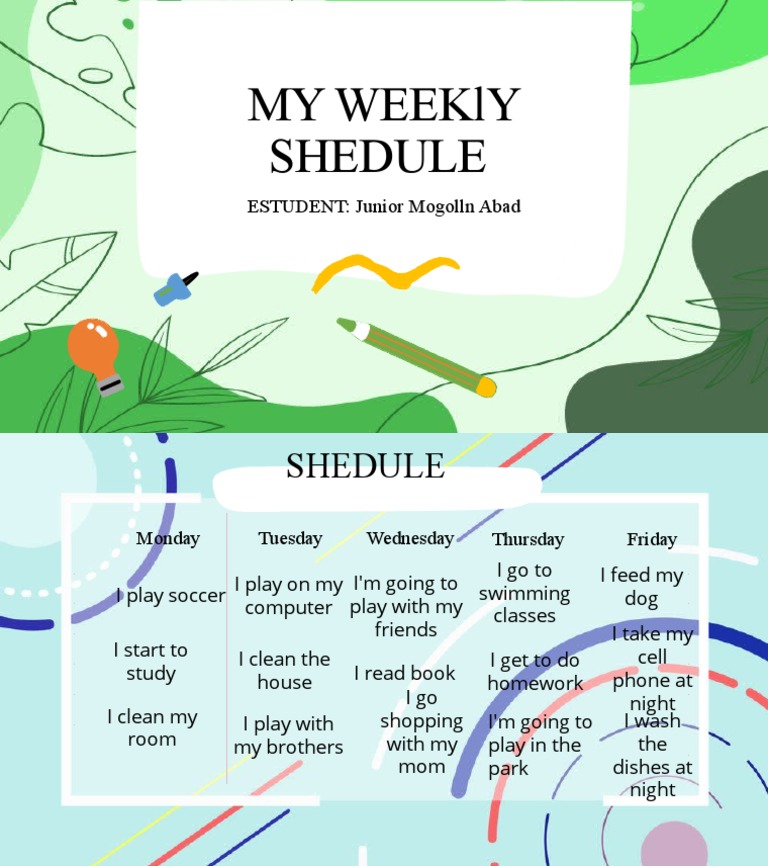 My Weekly Shedule | PDF