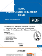 Semana 9 - Materia Prima