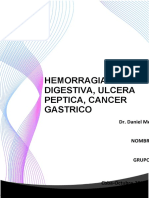Hemorragia digestiva, úlcera péptica y cáncer gástrico