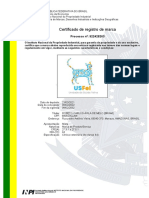 Certificado de registro de marca para clínica veterinária