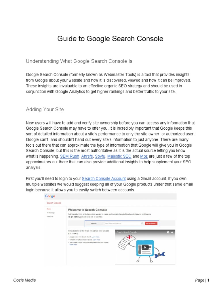Guide To Google Search Console PDF