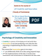 Overview of Course of Psychology of Creativity