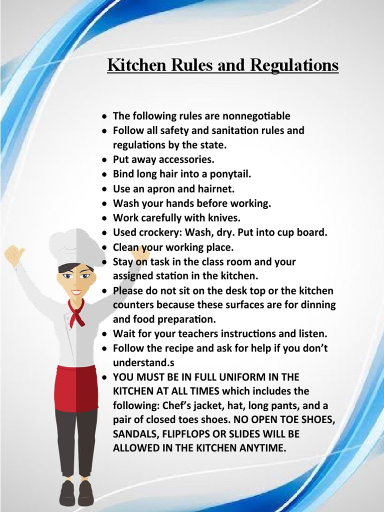 Kitchen Rules and Regulations for Students | PDF | Wellness | Lifestyle