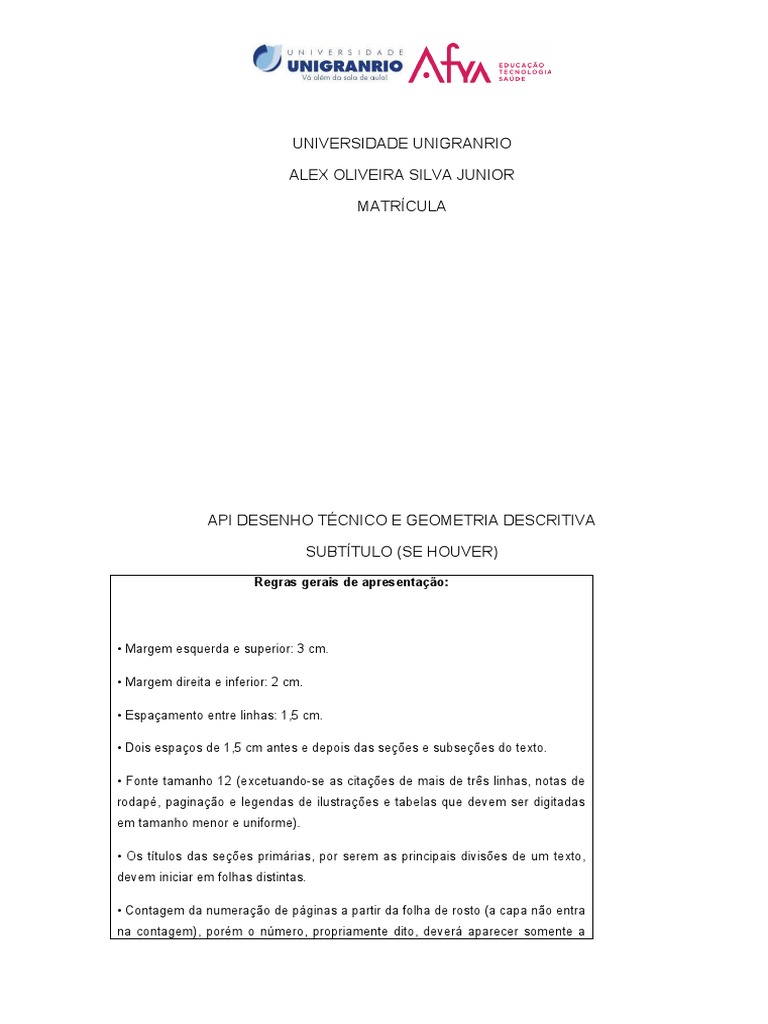 Regras de Desenho Técnico e Geometria | PDF | Citação | Vértice (Geometria)
