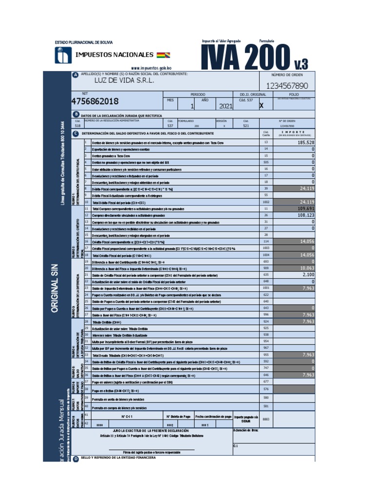 Formulario 200 Iva | PDF | Impuesto al valor agregado | Impuestos