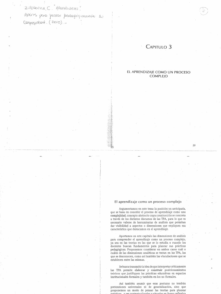 Ziperovich. Aprendizaje. Cap 3 | PDF