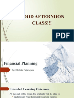 Week 4 Financial Planning Part 2