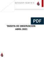 Tarjetas de Observacion de Abril Eni - Obras Sociales