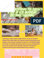 Online Kumustahan A Top-Up To Modular Distance Learning