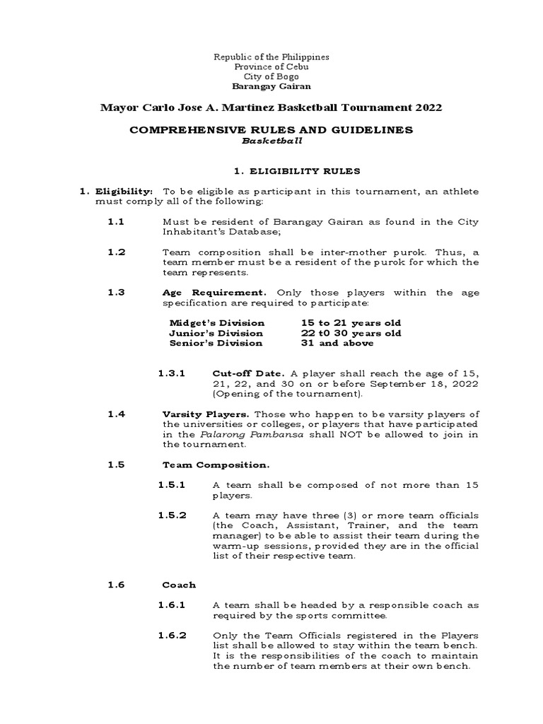 Final Draft. Rules Basketball 2022 PDF