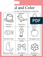 Read and Color Worksheet