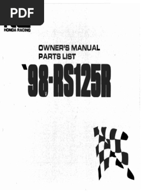 Manual Rs 125 GP | PDF