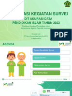 Sosialisasi Kegiatan Survey Akurasi Data Pendidikan Islam Tahun 2022 - Madrasah