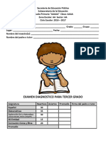 Examen diagnóstico primaria tercer grado