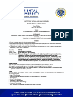 BScN Microbiology and Parasitology Course Syllabus