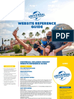 Universal Orlando Resort Website Reference Guide