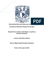 Esquizofrenia Enfoque Criminológico, de Género y Derechos Humanos.