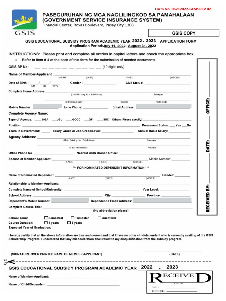 1 2022 BATCH3 GESP Application Form PDF
