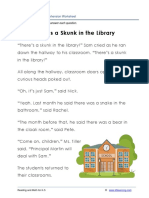 Grade 2 Story There Is A Skunk in The Library