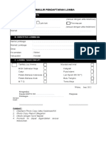 Formulir Pendaftaran Porsadin