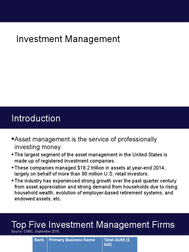 Investment Management | PDF | Financial Risk | Diversification (Finance)