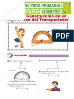 Usando El Transportador para Medir Ángulos para Segundo de Primaria