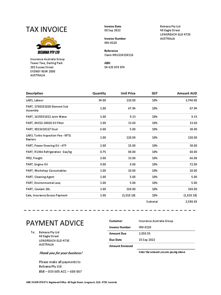 Invoice Inv-0120 | PDF | Invoice | Economies