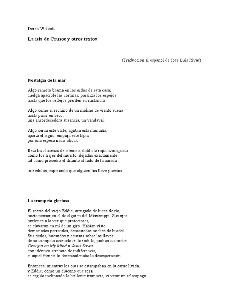 Derek Walcott Pdf