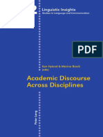 Academic Discourse Across Disciplines (Ken Hyland (Editor), Marina Bondi (Editor) )