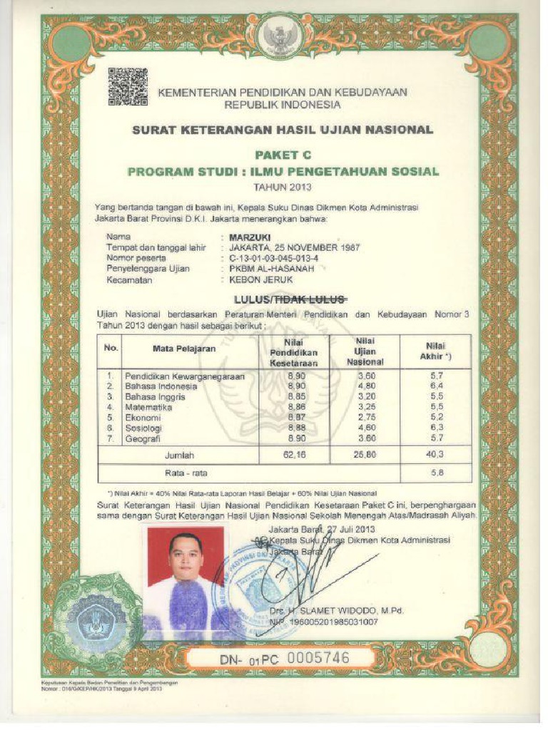 Ijazah Paket C PDF