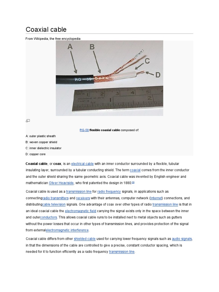Coaxial Cable PDF Coaxial Cable Transmission Line