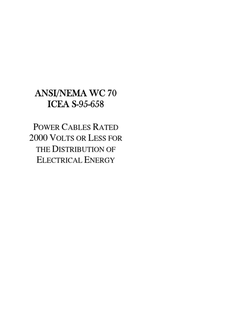 Ansi Nema WC70 - Icea S-95-658 - 2009 | PDF