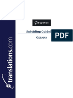 Peloton - Subtitling Guidelines - deDE - v1.7