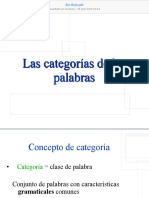 Categorías Gramaticales