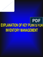 Explanation of Key Points For Inventory Management