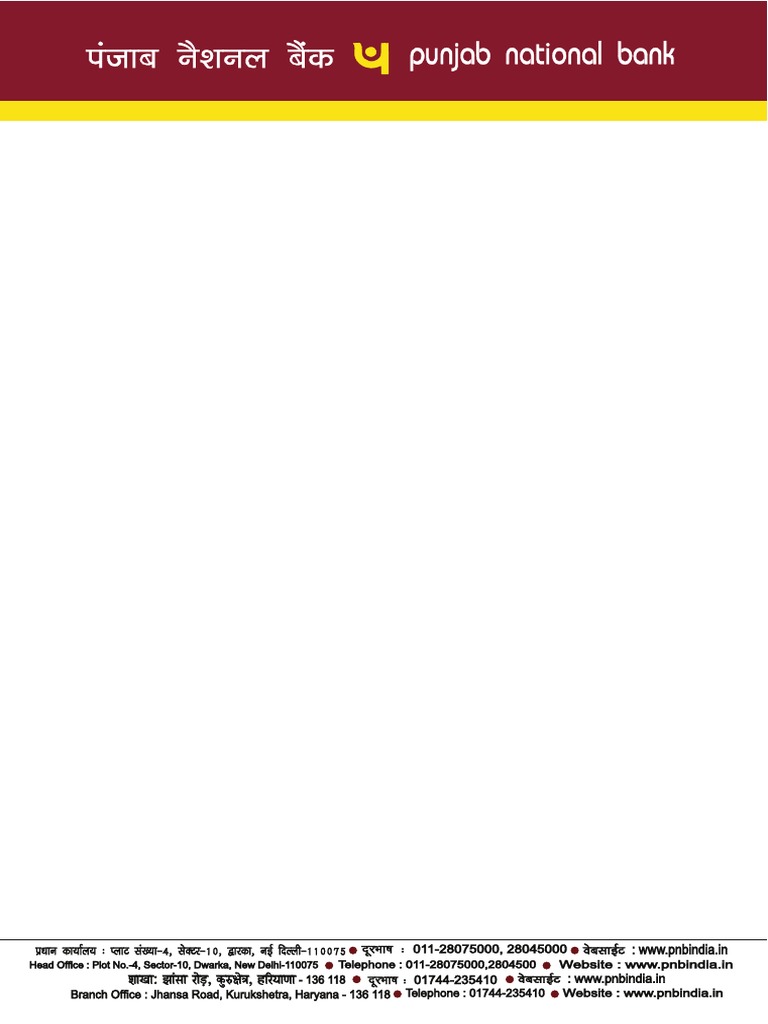 PNB Letter Head Jhansa Road PDF