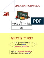 Quadratic Formula A