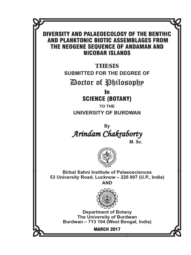 Arindam Chakraborty Final Thesis | PDF | Geologic Time Scale | Climate
