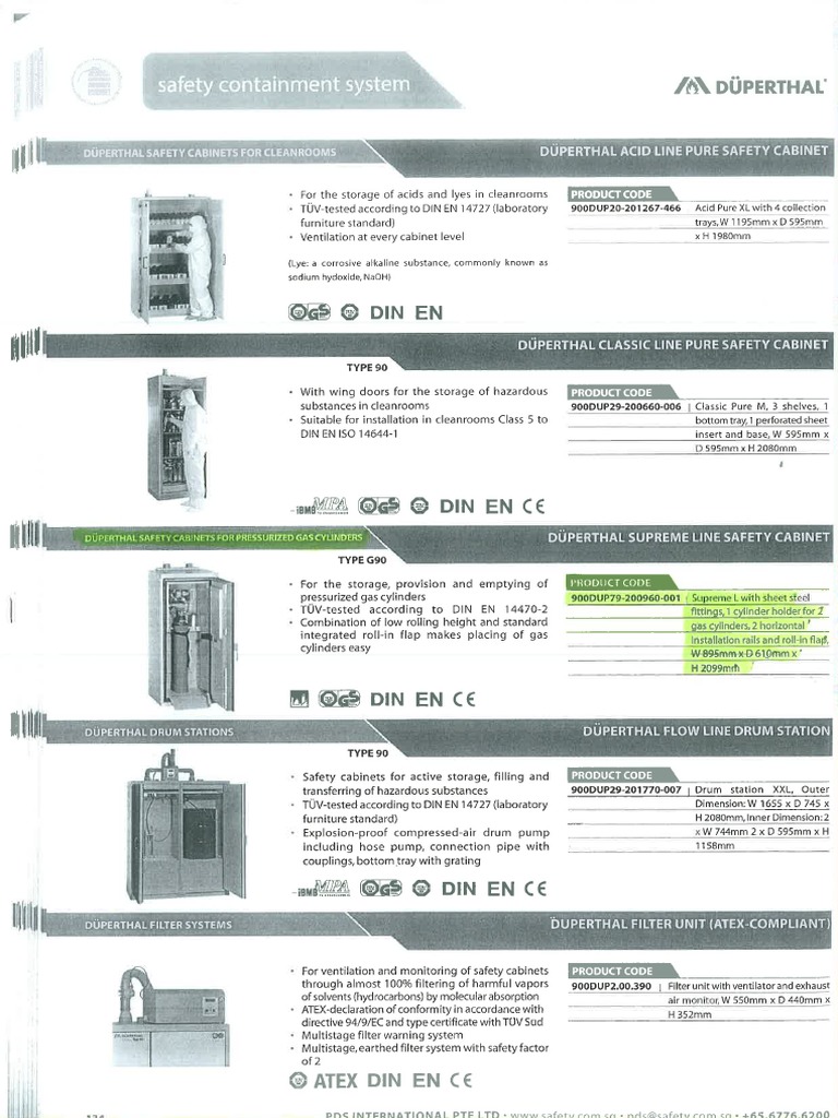 PDS Safety Cabinets Catalouge | PDF