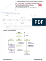 Sri Manakula Vinayagar Engineering College Programming in Java Collection Framework Notes