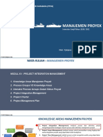 Materi Manajemen Proyek - Modul XV - Project Integration MGMT - Nop 2020