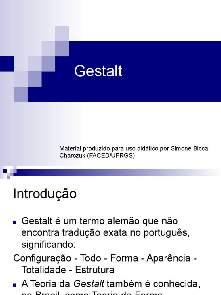 Gestalt | PDF | Psicologia | Percepção