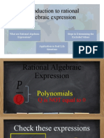Introduction To Rational Algebraic Expression